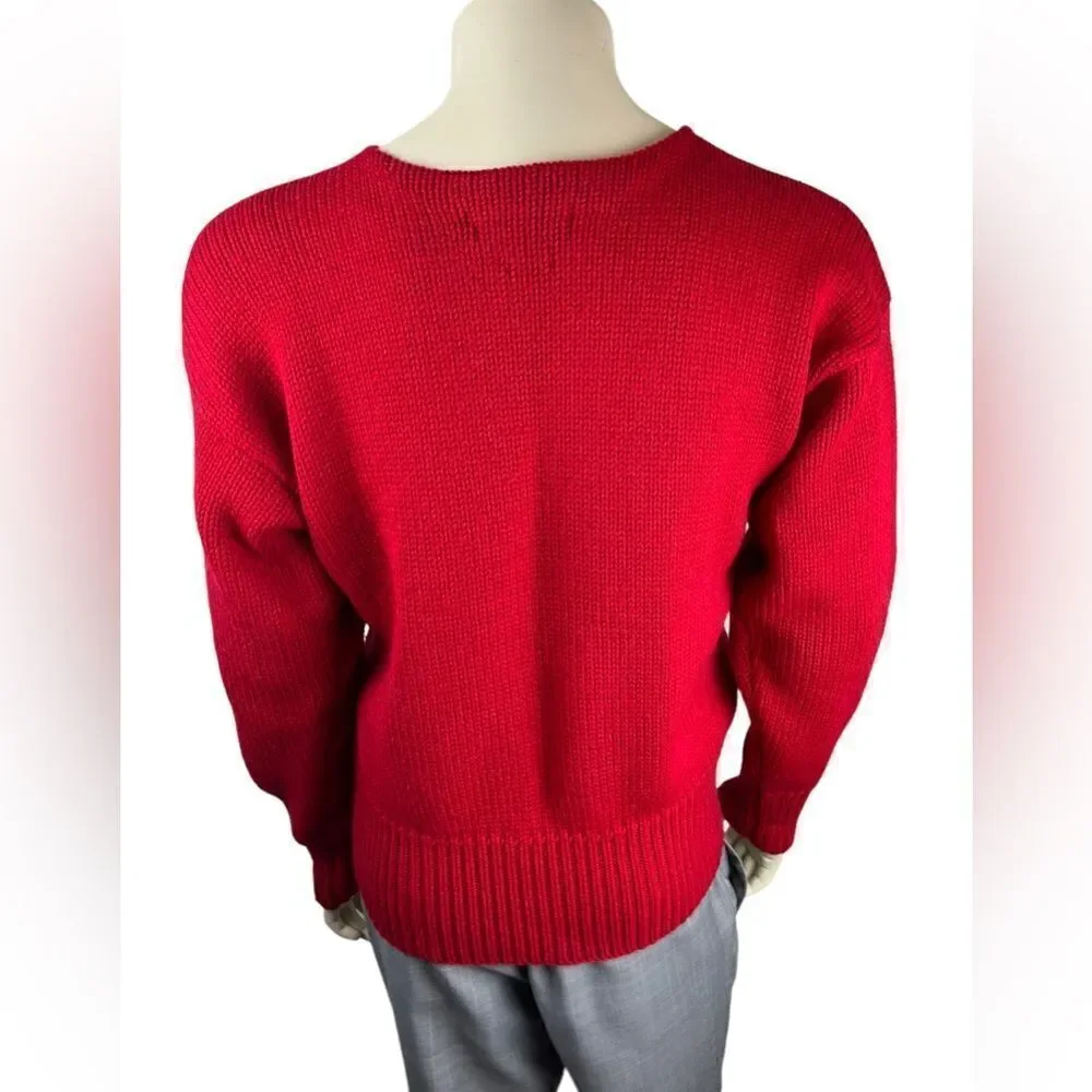 Vintage Polo by Ralph Lauren Red Wool Sweater Perfect Condition Size Large